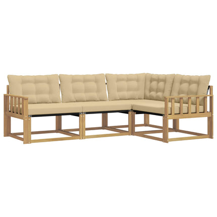 Utomhussoffset 4 st Vit och Beige