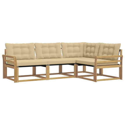 Utomhussoffset 4 st Vit och Beige