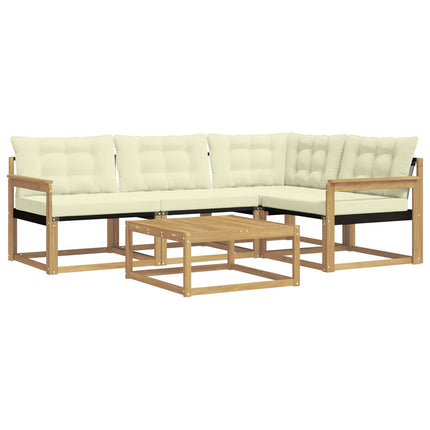 Utomhussoffset 5 pcs Vit och grädde 79 x 79 x 37 cm
