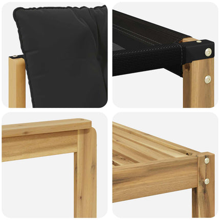 Utomhussoffset 5 pcs Vit och svart 79 x 79 x 37 cm