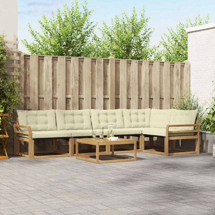 Utomhussoffset 6 pcs Vit och grädde 79 x 79 x 37 cm