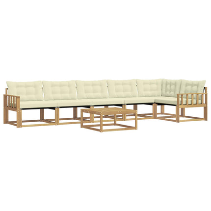 Utomhussoffset 7 pcs Vit och grädde 79 x 79 x 37 cm
