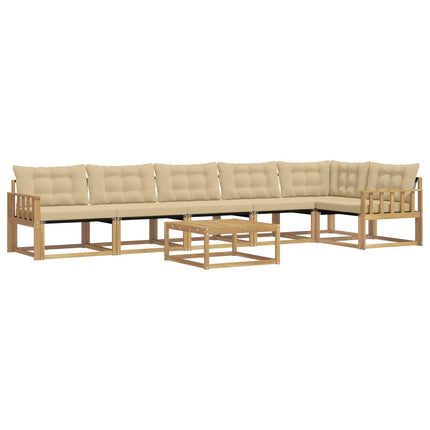 Utomhussoffset 7 st Vit och Beige