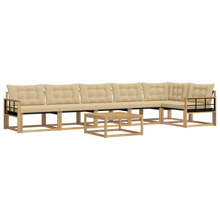 Utomhussoffset 7 pcs Vit och Beige 79 x 79 x 37 cm