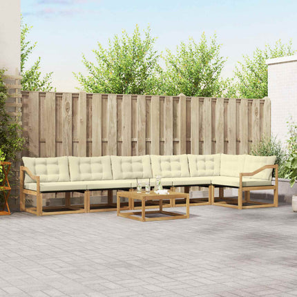 Utomhussoffset 7 pcs Vit och grädde 79 x 79 x 37 cm