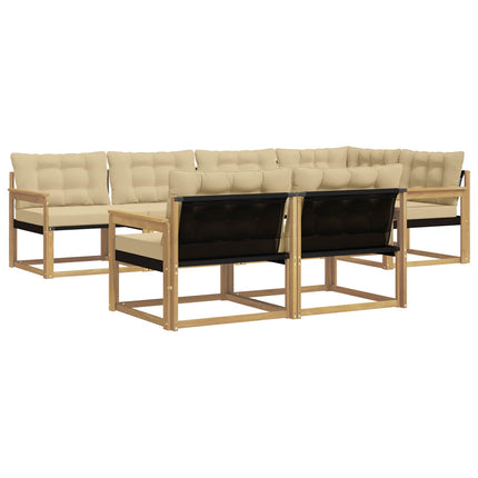 Utomhussoffset 7 st Vit och Beige