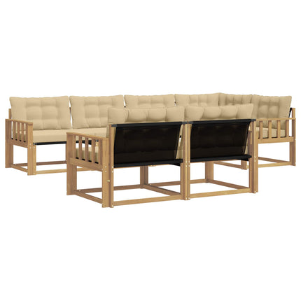 Utomhussoffset 7 st Vit och Beige