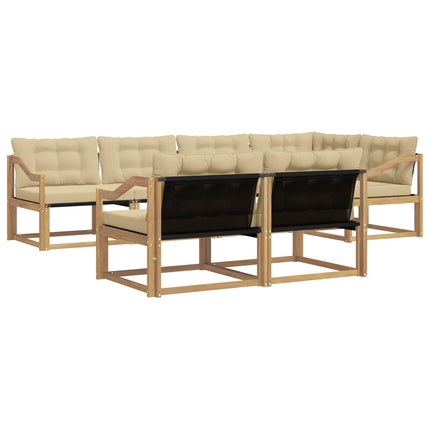 Utomhussoffset 7 st Vit och Beige