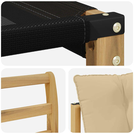 Utomhussoffset med kudde 8 pcs Vit och Beige
