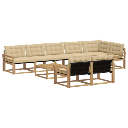 Utomhussoffset 9 st Vit och Beige