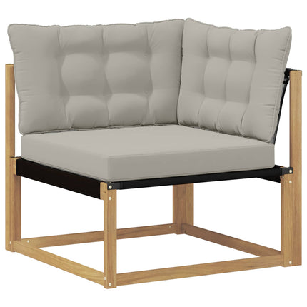Utomhussoffset 6 pcs Vit och ljusgrå 325 x 166,5 x 73 cm