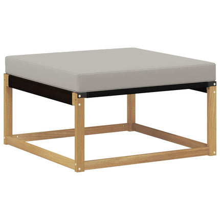 Utomhussoffset 6 pcs Vit och ljusgrå 325 x 166,5 x 73 cm