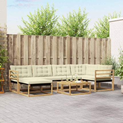 Utomhussoffset 7 pcs Vit och grädde 79 x 79 x 37 cm