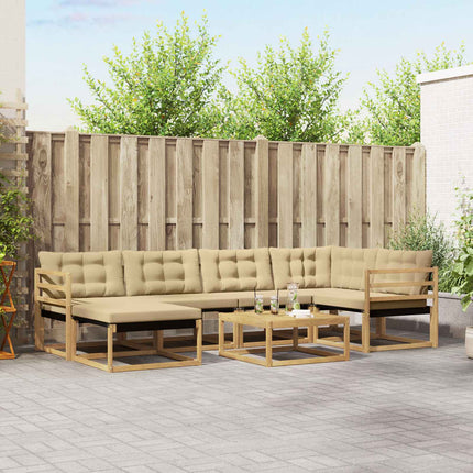 Utomhussoffset 7 pcs Vit och Beige 79 x 79 x 37 cm