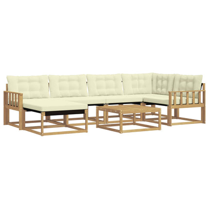 Utomhussoffset 7 pcs Vit och grädde 79 x 79 x 37 cm