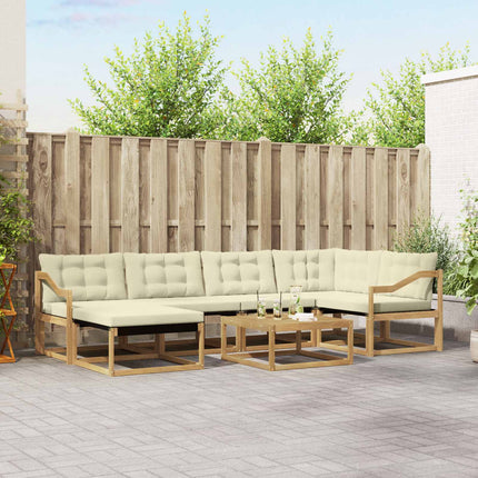 Utomhussoffset 7 pcs Vit och grädde 79 x 79 x 37 cm