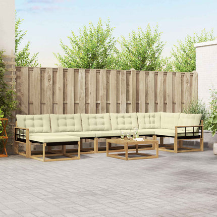 Utomhussoffset 8 pcs Vit och grädde 79 x 79 x 37 cm