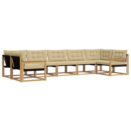 Utomhussoffset 7 st Vit och Beige