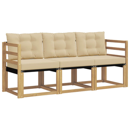 Utomhussoffset 3 st Vit och Beige