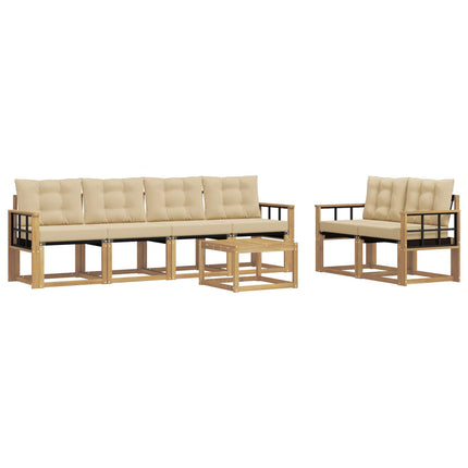 Utomhussoffset 7 st Vit och Beige
