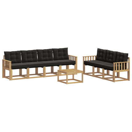 Utomhussoffset 8 st Vit och svart