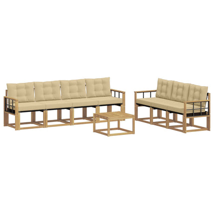 Utomhussoffset 8 st Vit och Beige