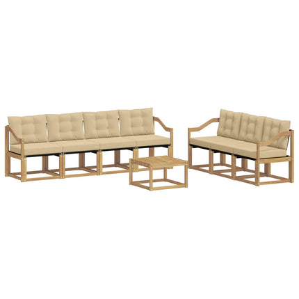 Utomhussoffset 8 st Vit och Beige