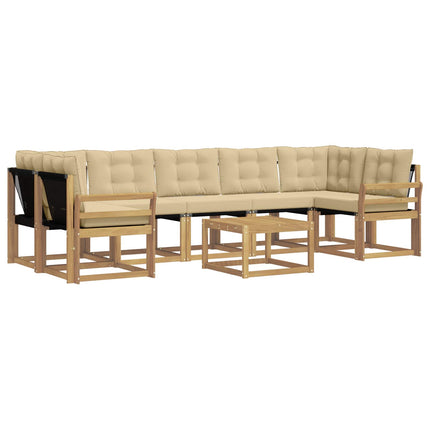 Utomhussoffset 8 st Vit och Beige