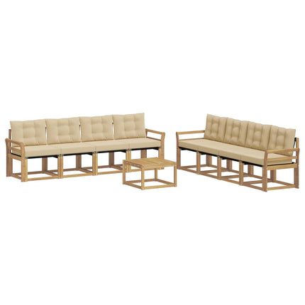 Utomhussoffset 9 st Vit och Beige