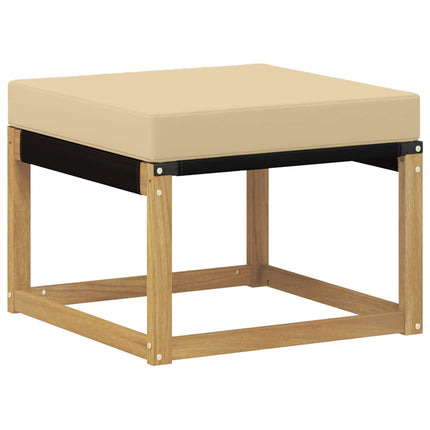 Utomhussoffset med kudde 5 pcs Vit och Beige