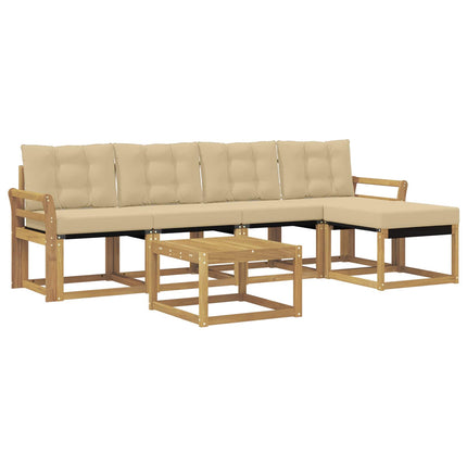 Utomhussoffset 6 st Vit och Beige