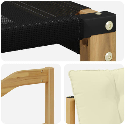 Utomhussoffset med kudde 4 pcs Vit och grädde