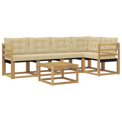 Utomhussoffset 6 st Vit och Beige