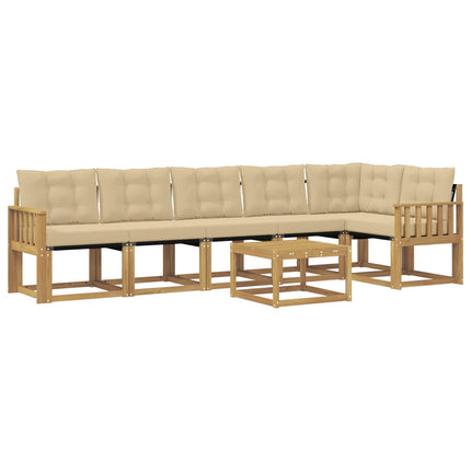 Utomhussoffset 7 st Vit och Beige