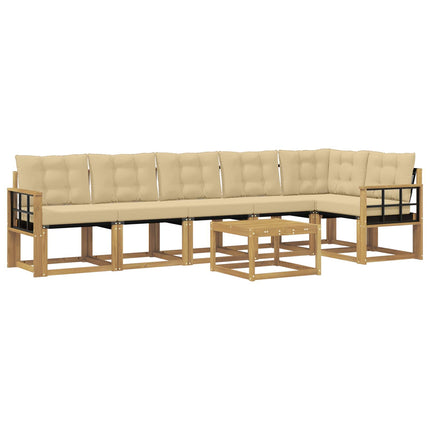 Utomhussoffset 7 st Vit och Beige