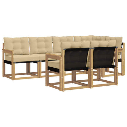 Utomhussoffset 7 st Vit och Beige