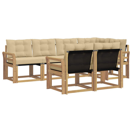 Utomhussoffset 7 st Vit och Beige