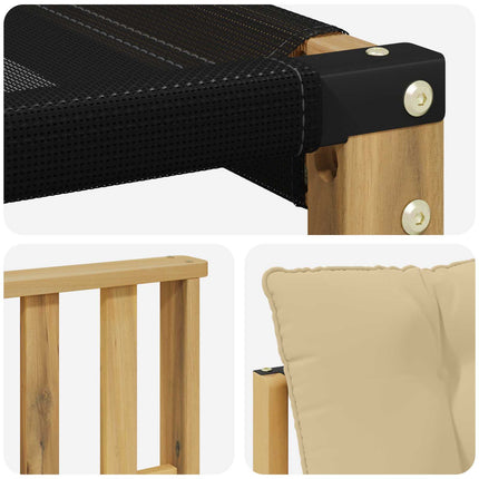 Utomhussoffset med kudde 8 pcs Vit och Beige