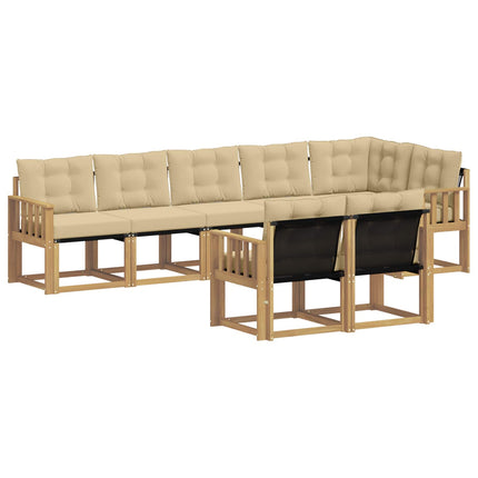 Utomhussoffset 8 st Vit och Beige
