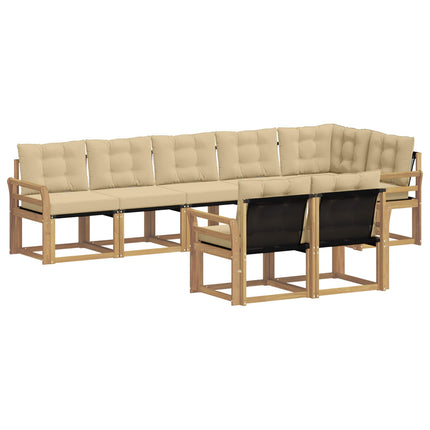 Utomhussoffset 8 st Vit och Beige