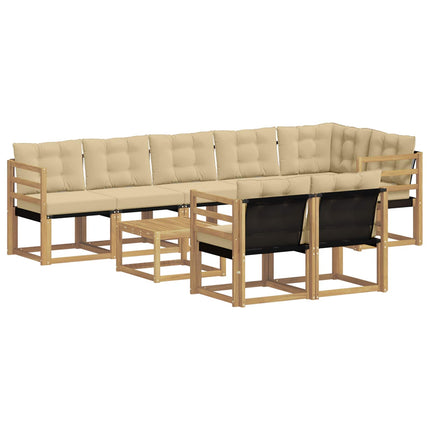 Utomhussoffset 9 st Vit och Beige