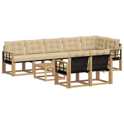 Utomhussoffset 9 st Vit och Beige