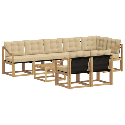 Utomhussoffset 9 st Vit och Beige