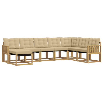 Utomhussoffset 8 st Vit och Beige
