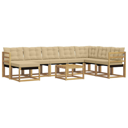 Utomhussoffset 9 st Vit och Beige
