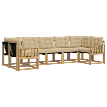 Utomhussoffset 7 st Vit och Beige