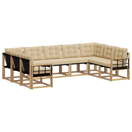 Utomhussoffset 9 st Vit och Beige