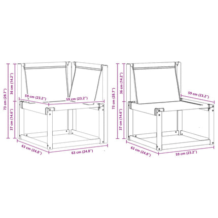 Utomhussoffset med kudde 11 pcs Vit och Beige