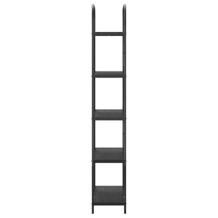Hyllsystem Svart Ek 80 x 30 x 183 cm Konstruerat trä