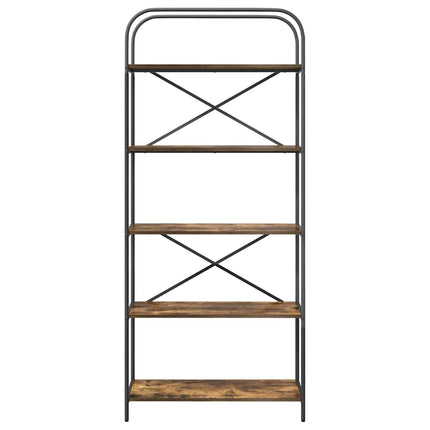 Hyllsystem Rökt ek 80 x 30 x 183 cm Konstruerat trä
